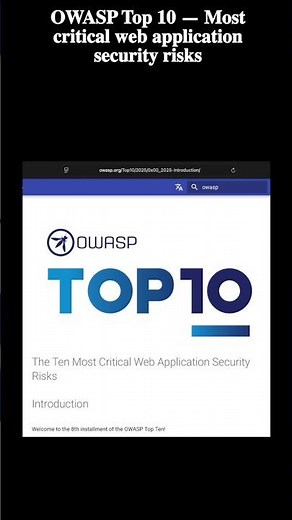 OWASP Top 10: Most Critical Web Security Risk #CyberCavin