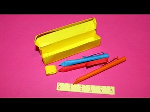 Origami : Plumier, stylo ✒️, règle 📏 et gomme à effacer pour la poupée