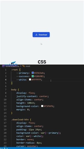 Download button with onclick effect usinh html, css and javascript #shorts#viral#coding #programming