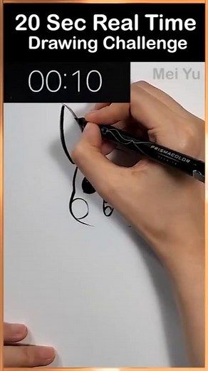 This is CRAZY! 🤯 20 Sec Real-Time Drawing Art Challenge: Draw with Mei Anime Book Pre-Order