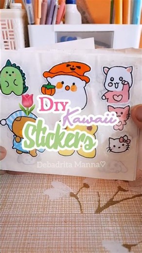Diy kawaii Stickers | Debadrita Manna #stickers #diycraft