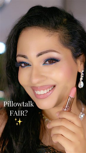 Trying Charlotte Tilbury Pillow Talk Fair on light brown skin ✨