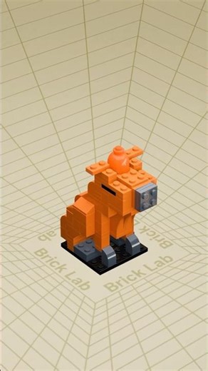 Building a LEGO 3D Capybara Animation | Timelapse Render #brick_lab #capybara #lego