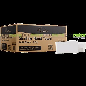 Entice Slimline Multifold Hand Towel 1 Ply 250 Sheet 000460 - Ultimate Cleaning Products