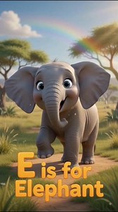 🐘 E is for Elephant | ABC Alphabet Song for Kids | Happy Kids Toon #Shorts