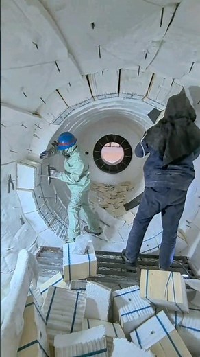 Interior Ceramic Fiber Module Installation of Industrial High Temperature Boiler#Refractory Material