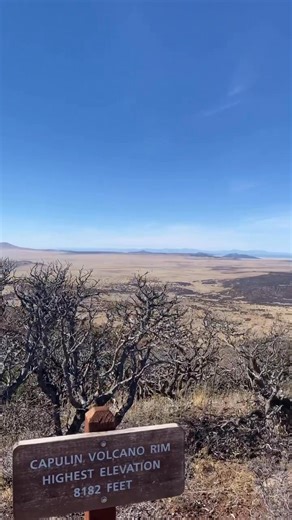 Did you know New Mexico has a volcanic field? Capulin Volcano National Monument is an extinct cinder cone volcano in northeastern New Mexico that offers spectacular 360-degree views of the surrounding volcanic field, with visibility extending into four different states from the rim. #hiking #volcano #hikingadventures #NewMexico #fyp #adventure | Cruz Elebario