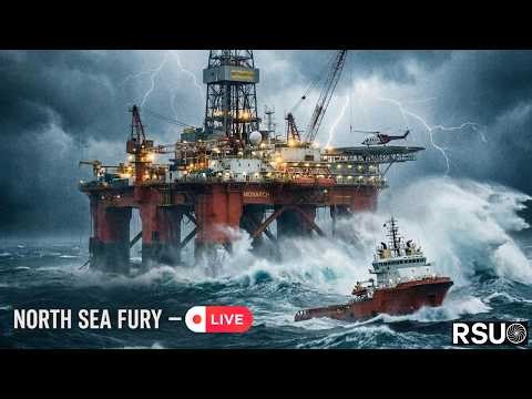 LIVE: Deep Ocean Sleep ASMR - North Sea Waves