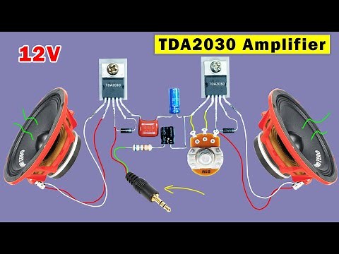 Make TDA2030 IC amplifier at home, DIY homemade 12v Amplifier