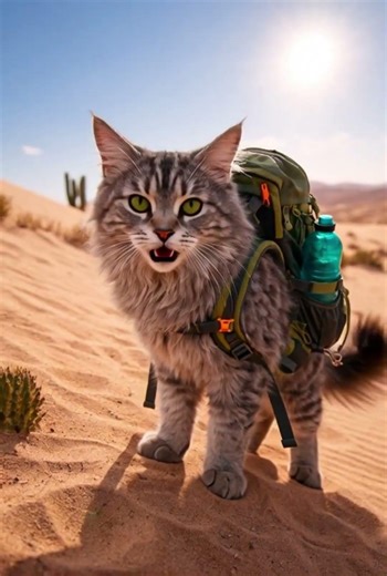 Kiki explores the desert