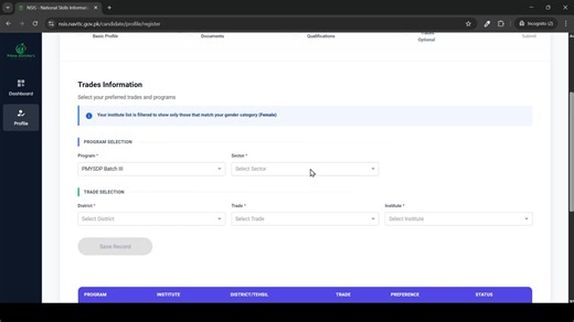 8.9K views · 61 reactions | How to Apply for NAVTTC Program Step-by-Step | Complete Registration Guide (2025) | Govt.College of Management Sciences Swabi | Facebook
