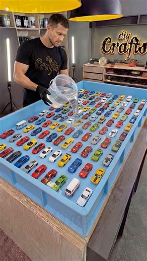 DIY Epoxy Coffee Table with 100 Hot Wheels Cars | DIY & Crafts