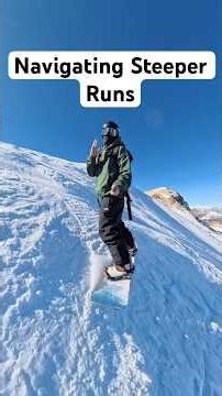 Navigating steeper runs while snowboarding #snowboard #snowboarding
