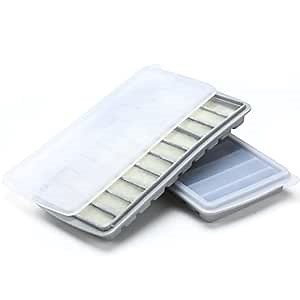 Eaasty 2 Pcs Breastmilk Freezer Storage Baby Food Milk Freezer Trays, Gray