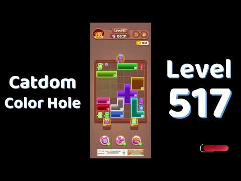 Catdom Level 517 walkthrough | Color Hole 🐱🕳️| Solutionguruji