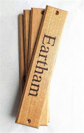 Personalised Engraved Oak Sign – Door Signs, Bench Plaques Available in Different Sizes - Etsy
