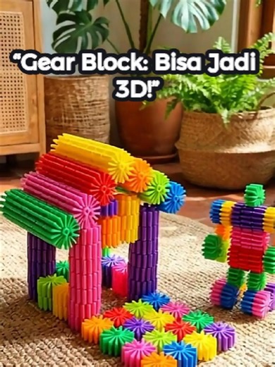 “Gear block warna-warni ini satisfying banget: tinggal klik-sambung, anak bisa bikin rantai, bunga, rumah, robot, bebas imajinasi. Sekalian latih motorik halus, koordinasi dua tangan, dan problem solving. Cocok buat main di rumah, anti layar. Klik keranjang ya!” #gearblock #mainanedukasi #mainankreatif #motorikhalus