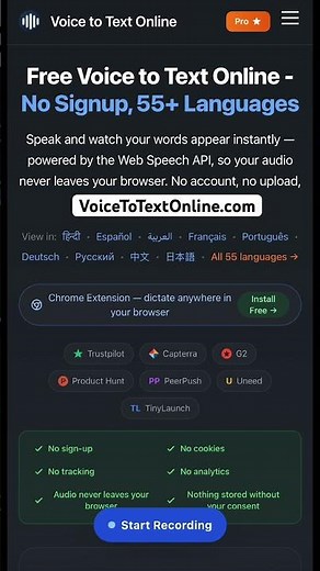 Free voice typing tool for students, journalists and everybody!