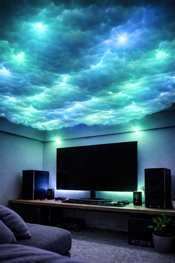 RGB Music Cloud Light (8m) – Sound Reactive LED Ceiling Light, Color Changing USB Powered Decor for Bedroom & Party - Etsy Australia