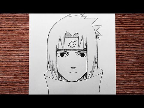 Easy anime sketch | how to draw Sasuke - [Naruto] step-by-step easy