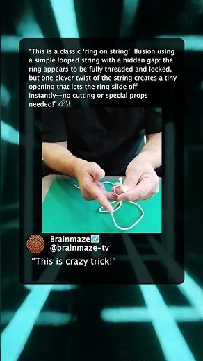 Magic Ring & String Trick – It’s Impossible… Until You See the Secret! 🔗✨
