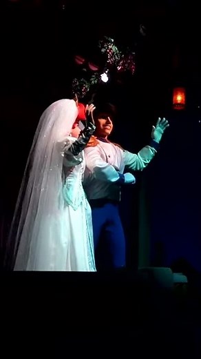 The Little Mermaid | Ariel and Prince Eric Wedding Scene | Disney Ride | #Shorts