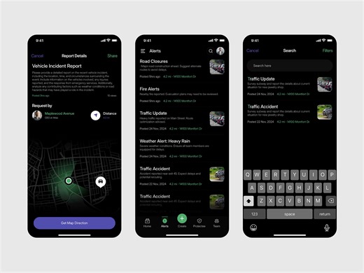 Incident Reporting & Safety Monitoring App | Map-Based UI