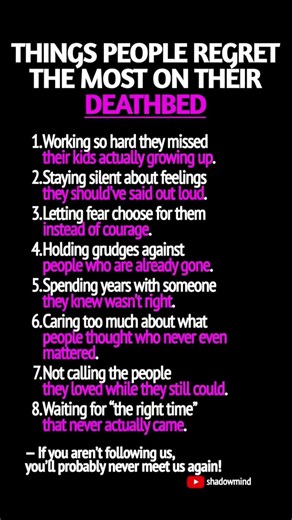 Things People REGRET The Most On Their Deathbed #lifelessons #psychology #motivation #shorts #facts