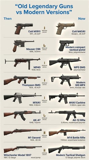 Old Guns vs Modern Guns 🔥 (Then vs Now)
