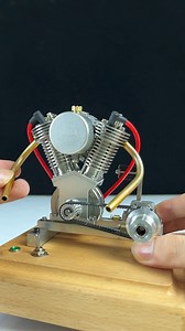 3.7M views · 10K reactions | Miniature Harley Davidson V2 Real Engine Model #reels | Nikola Toy | Facebook