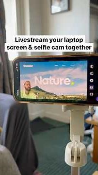 Easiest way to stream your laptop screen and face together | Livestream your laptop screen on iPhone