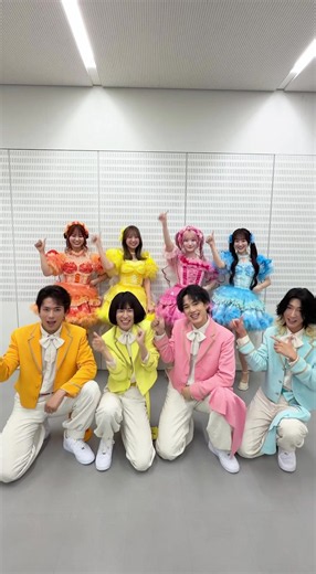 ＝LOVEさんから 大場花菜さん、瀧脇笙古さん、齋藤樹愛羅さん、音嶋莉沙さんと#ほんまやでダンス！！ ありがとうございました🧡💛🩷🩵 @イコラブTikTok #イコラブ さん #モナキ #ほんまやでなんでやねんしらんけど