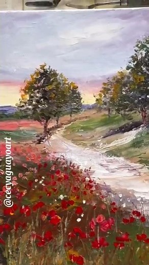 Cómo pintar un paisaje con espátula