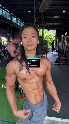 3 Exercises For Killer Abs 🔥 when others kill ‘em with kindness, i kill ‘em with abs 😉 #killerab #absworkout #absexercisevideo #killerabworkout #workoutroutine #abflexchallenge #abflexing #abs