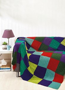 Sampler Square Patchwork Blanket | Knitting Patterns | Let's Knit Magazine