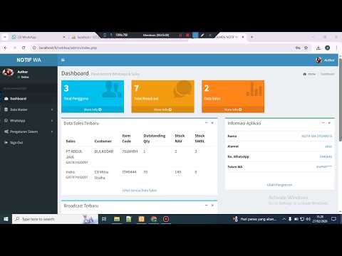 Source Code Sistem informasi Notifikasi WhatsApp Otomatis | Web PHP MySQL WA Broadcast