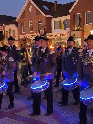 Esens Marksmen Festival 2026 - Torchlight procession #shorts Part 1 with the Esens marching band