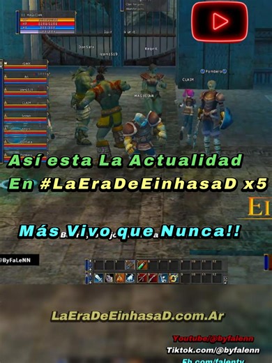 Así esta la Actualidad en LaEraDeEinhasaD x5 *Mas estable que nunca!* #lineage2 #mmorpg #lineage #interlude #pvp #lineage2interlude #Gaming #Viral #l2 #c4