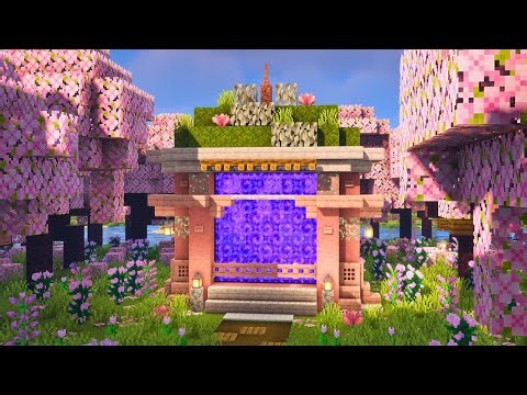 Minecraft 🌸 Aesthetic Cottagecore Nether Portal Tutorial