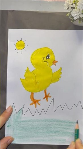 How to Draw a Cute Hen | Easy Hen Drawing for Kids and Beginners|#art #shortsfeed