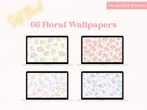 66 Spring Summer Floral Desktop Wallpaper High Quality 4k Mac Windows 70s Aesthetic Retro Cute Desktop Laptop Wallpaper Soft Girl - Etsy