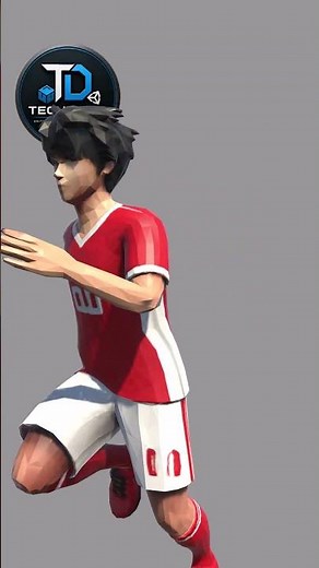 FREE 3D Soccer Player Run⚽ | World Cup 2026 Inspired Character | FBX GLB OBJ #unity3d #indiegame