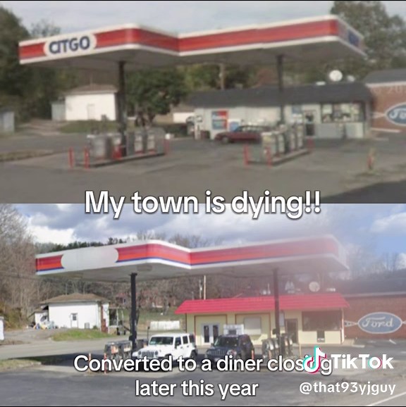 El desglose de un pequeño pueblo en Virginia