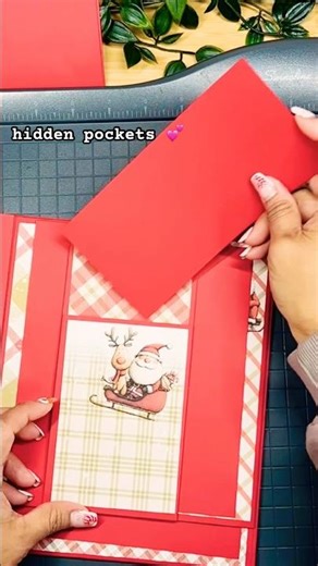 Hidden pockets #diy #tutorial #scrapbooking #christmas Patreon Tutorial