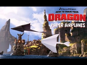 How to Train your Dragon Light Fury and Night Fury paper airplanes!