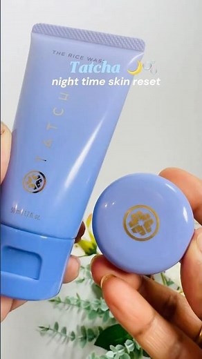 Night Time Skin Reset with Tatcha 🌙🫧💙 #tatcha #nightskincare #skincare #dryskin #sensitiveskin