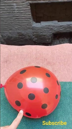 🔴⚫️🟤 Experiment: will this water balloons explode if it rolls down from a tall building? 💥🎈#balloon