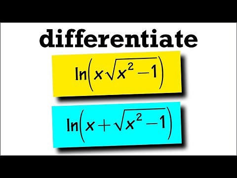 derivative of ln(x*sqrt(x^2-1)) vs. derivative of ln(x+sqrt(x^2-1))