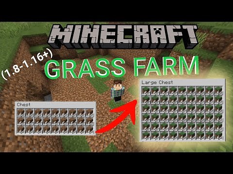 Minecraft EASY Grass Farm Tutorial (1.8-1.16+)