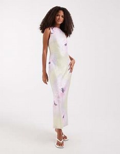 Pretty Lavish printed sequin midaxi dress in watercolour lemon floral | ASOS